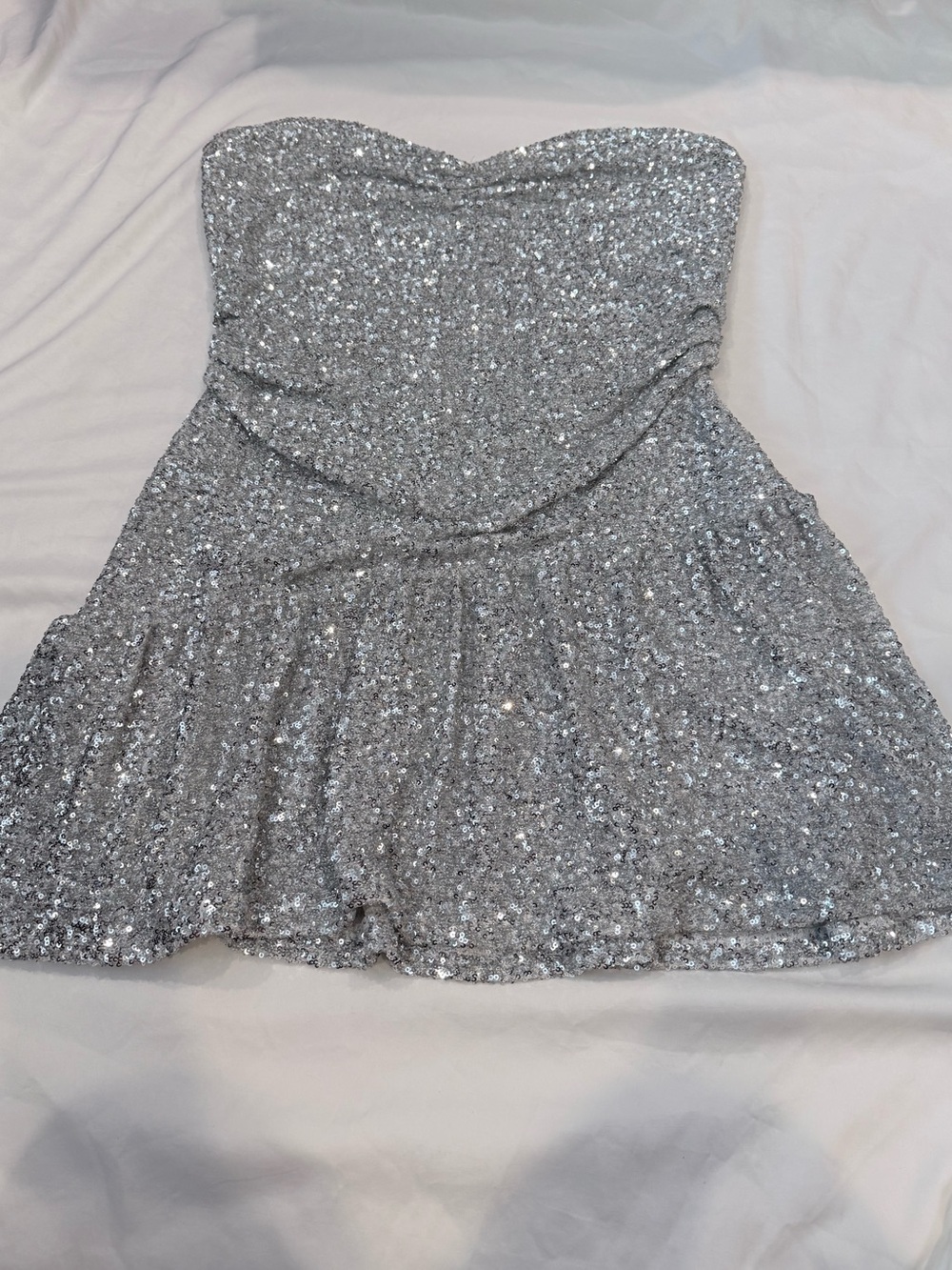 Nordstrom brand BP - XL - Sparkle Strapless Silver Homecoming Hoco Dress